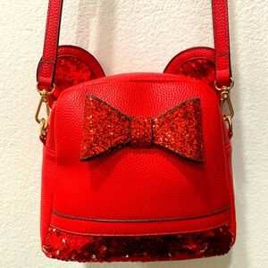 Minnie Mouse Red Sequins Teen Crossbody Purse